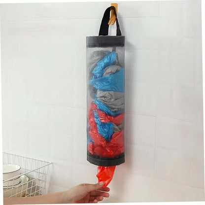 Plastic Bag Holder, 3Pcs Hanging Trash Bag Dispenser, Garbage Storage Organizer for Home Kitchen Under Sink