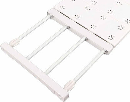 Closet Tension Shelf, Expandable Closet Shelves Organizers Wardrobe Divider Shelving Separator Adjustable Shelf for Cabinet Cupboard Kitchen Bathroom School Locker (Length 18.90‑31.50in)