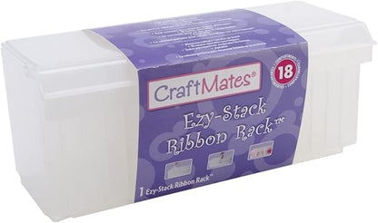 Craft Mates Bead Organizer and Plastic Storage Containers for Crafts, Buttons, Pins and More, 18 Removable Compartments, BPA Free