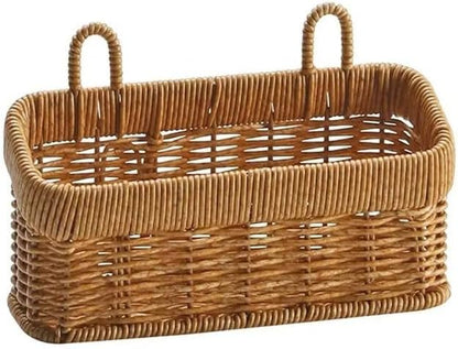 Wall Hanging Basket for Organizing,Hand-Woven Hanging Storage Baskets Wall Storage for Kitchen and Bathroom(S)