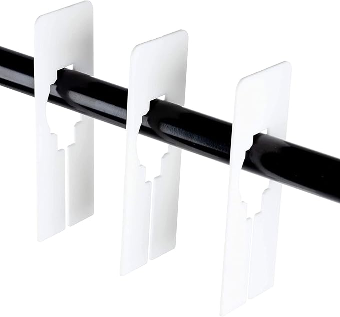 Juvale Plastic Clothing Rack Dividers - Blank Custom Clothing Tags - Durable Polypropylene Garment Rack Dividers - 5 x 2 in, White, Pack of 60