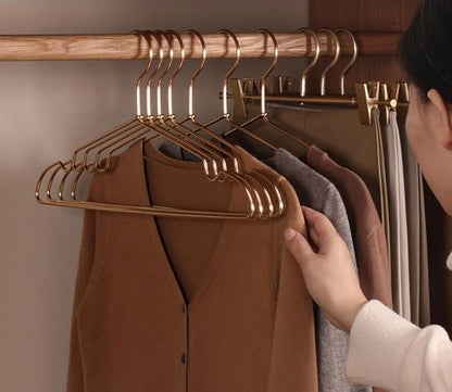 Premium Matte Golden Aluminum Coat Hangers 20 Pack, 16.2” Extra Smooth & Durable Metal Shirt Dress Hanger,Aluminum Alloy Hanger,Clothing Support,Clothing Hang