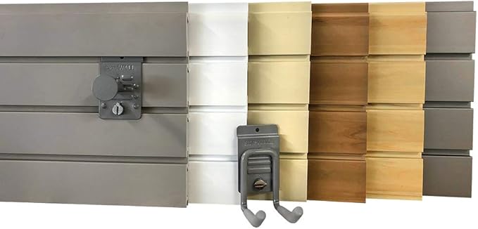Standard Duty 4' ft. Slatwall Panels (Set of 4 Panels, Covers 16 sq. ft.) (Rustic Cedar)