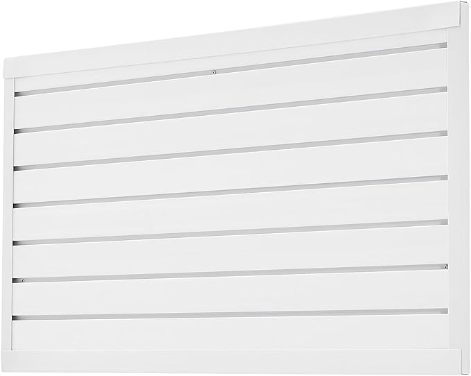 VEVOR Slat Wall Paneling, 2 x 4 ft, PVC Garage Slatwall with Modular Design, White Slat Wall Easy-to-Install Adjustable Slatwall Panel with Coupling Structure & DIY Cutting, Fits for Storage & Display