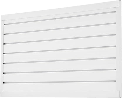 VEVOR Slat Wall Paneling, 2 x 4 ft, PVC Garage Slatwall with Modular Design, White Slat Wall Easy-to-Install Adjustable Slatwall Panel with Coupling Structure & DIY Cutting, Fits for Storage & Display