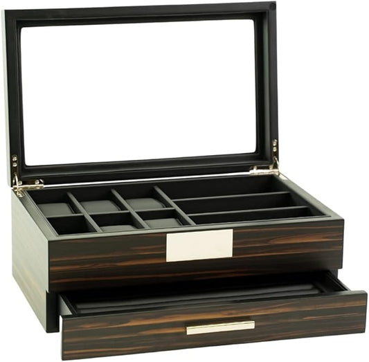 Decorebay Luxury Watch, Sunglasses and Jeweler Display Case and Organizer (Emerald Love)