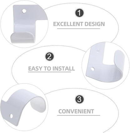 Alipis 2pcs Ironing Board Wall Mount Hanger Holder Hook for Home Hotel Storage Space-Saving Design High Capacity Effortless Organization