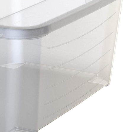 Life Story 12 Pack Light Duty Stackable Storage Bin, 55 Quart Home Organizer, Versatile Lightweight Locking Bins with Carrying Handles, Clear