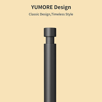 YUMORE Toilet Paper Holder Heavy Weighted Stand, Free Standing Bathroom Extra Toilet Paper Organizer with Reserve Storage for Spare Rolls, Matte Black Stainless Steel Floor Bath Tissue Roll Holder