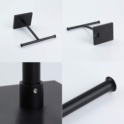 SUS 304 Stainless Steel Hand Towel Holder Standing Tree Rack for Bathroom Vanities Countertop, Matte Black DZY011-BK