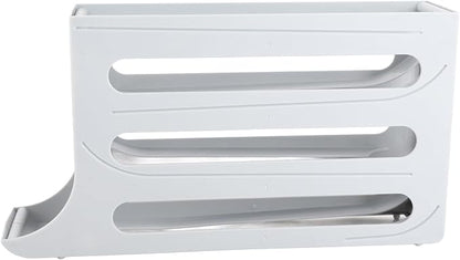 Aramox Auto Rolling Egg Dispenser Automatic Rolling Holder Organizer 2 Pack 4 Tier Space Saving Refrigerator Container Holds 60 Eggs with Non Slip Feet for Kitchen Fridge (Gray)