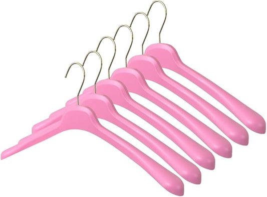 All Hung Up Hangers Plastic Coat Hangers, Clothes Hangers (Pink, 36pk)