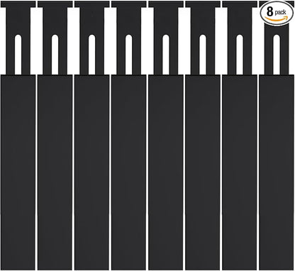 Bamboo Drawer Dividers,17-22" Adjustable Kitchen Drawer Organizer for Clothes,8 Pack Expandable Drawer Organization Separators for Bedroom,Bathroom,Dresser and Office,Black