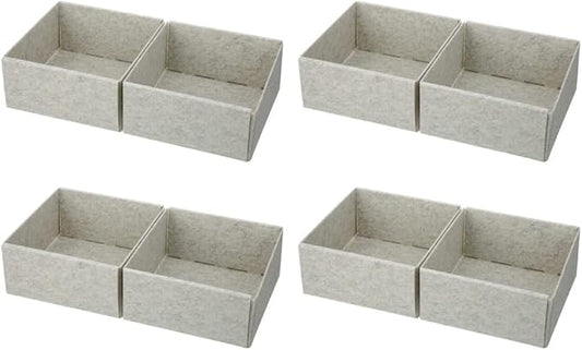 YBM HOME Clothes Drawer Organizer - Set of 2 Drawer Organizers for Bra, Underwear, Lingerie, Socks, Ties ETC - Foldable, Easy Assemble, Breathable Organizer Bins for Bedroom and Closet, 1250-8