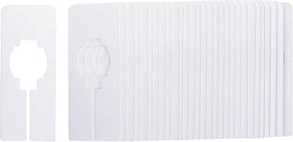 Juvale Plastic Clothing Rack Dividers - Blank Custom Clothing Tags - Durable Polypropylene Garment Rack Dividers - 5 x 2 in, White, Pack of 60