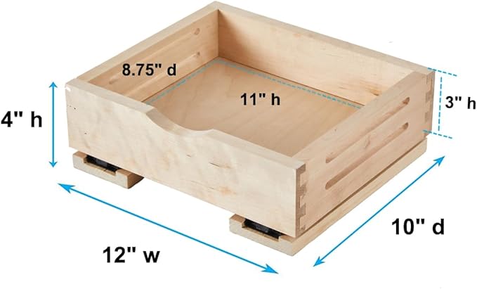 CabinetRTA Wood Pull Out Spice Rack Organizer for Cabinet – 12"(W) x 10"(D) x 4"(H) for Upper Kitchen Cabinets and Pantry Closet, for Spices, Sauces, Canned Food etc…