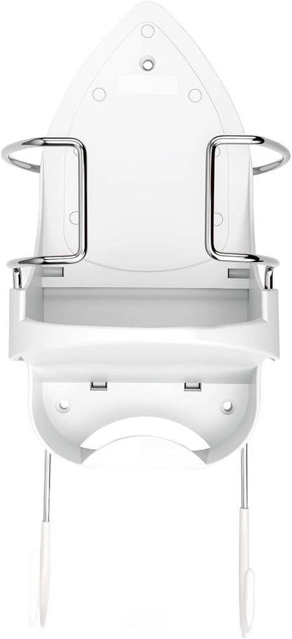 Pbt Ironing Board Wall Mount Holder with Hooks, Heat-Resistant Organizing Solution for Laundry, 12.4 X 15.4 X 5.7 in