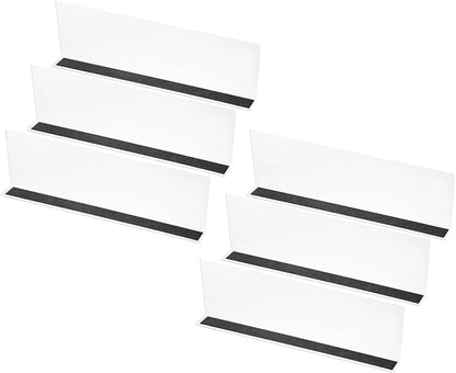 PATIKIL 12 Pack Shelf Dividers for Closet Organization, 15.7x1.57x4.7 Acrylic Magnetic Closets Separator Kitchen Cabinet Shelves Under Bed Blocker for Bedroom Kitchen Office, Clear