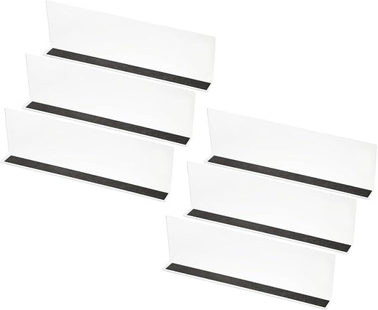 PATIKIL 12 Pack Shelf Dividers for Closet Organization, 15.7x1.57x4.7 Acrylic Magnetic Closets Separator Kitchen Cabinet Shelves Under Bed Blocker for Bedroom Kitchen Office, Clear