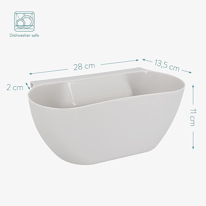 Navaris Hanging Kitchen Waste Bins Set of 2 - Garbage for Food Scraps and Compost - Small Trash Can for Counter or RV, Dustbin