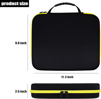 Battery Organizer Case- Hard Storage Box Bag Holder - Holds 106+ Batteries AA AAA C D 9V Tester BT-168 (Batteries are Not Included)