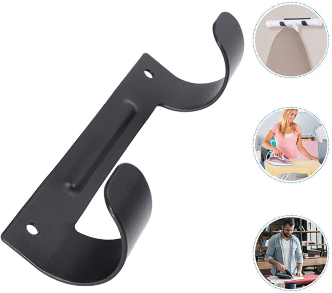 Alipis 2pcs Ironing Board Hanger Double Hooks Heavy-Duty Wall Mount Storage for Use Space-Saving Design for Seamless Ironing Routine