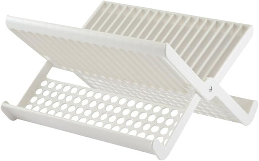 Hutzler Folding Dish Rack, White