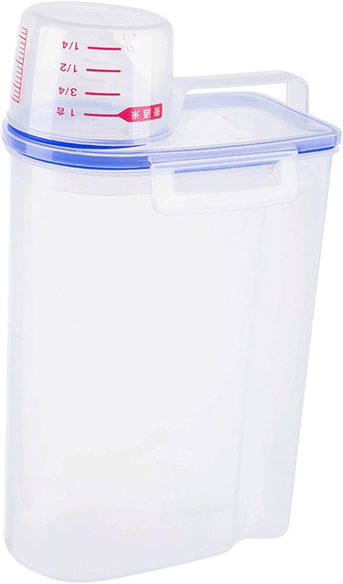 Laundry Powder Storage Container Organizer, 2L Portable Multipurpose Laundry Soap Dispenser for Home, Bathroom, Dorm