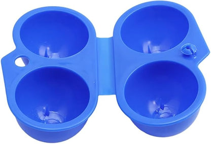 FILFEEL Portable Egg Storage, Eggs Holder Box Container Hiking Outdoor Camping Carrier For 2 Egg Case (Blue)