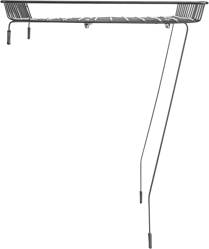 Household Essentials Rear Display Over-The-Washer Storage Shelf to Organize and Store Laundry Room Supplies, Matte Black