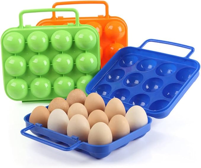 GLEAVI 3pcs Portable Folding Handle Carrier Capacity Storage Container for Kitchen and Outdoor Design