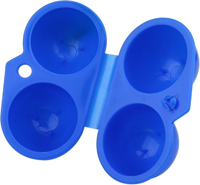 2 Grids Camping Egg Container, 4.53x2.95inch Blue Eggs Holder Campings, Portable Camping Egg Holders for Outdoor Campings Picnic