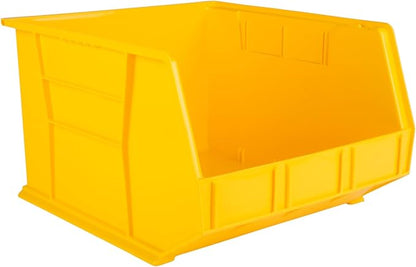 Hudson Exchange 18" x 16.5" x 11" (3 Pack) Plastic Stackable Storage Bin and Hanging Container, Yellow