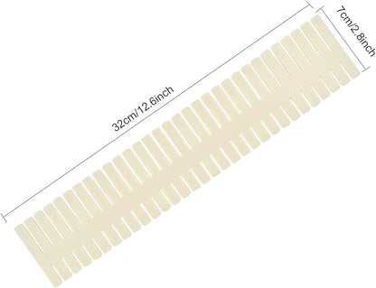Onerbuy 8pcs Adjustable Grid Drawer Dividers DIY Plastic Closet Separator Tidy Organizer Container for Underwear Socks Belt Office Supplies(Beige)