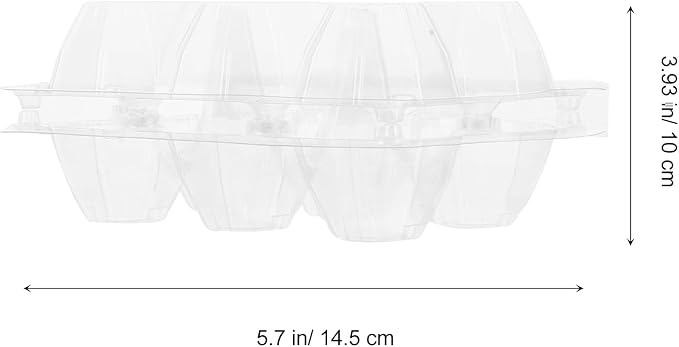 Hemoton 20Pcs Plastic Egg Storage Box with Clear Lid Refrigerator Egg Holder Organizer Countertop Fresh Carrier for Kitchen and Picnic