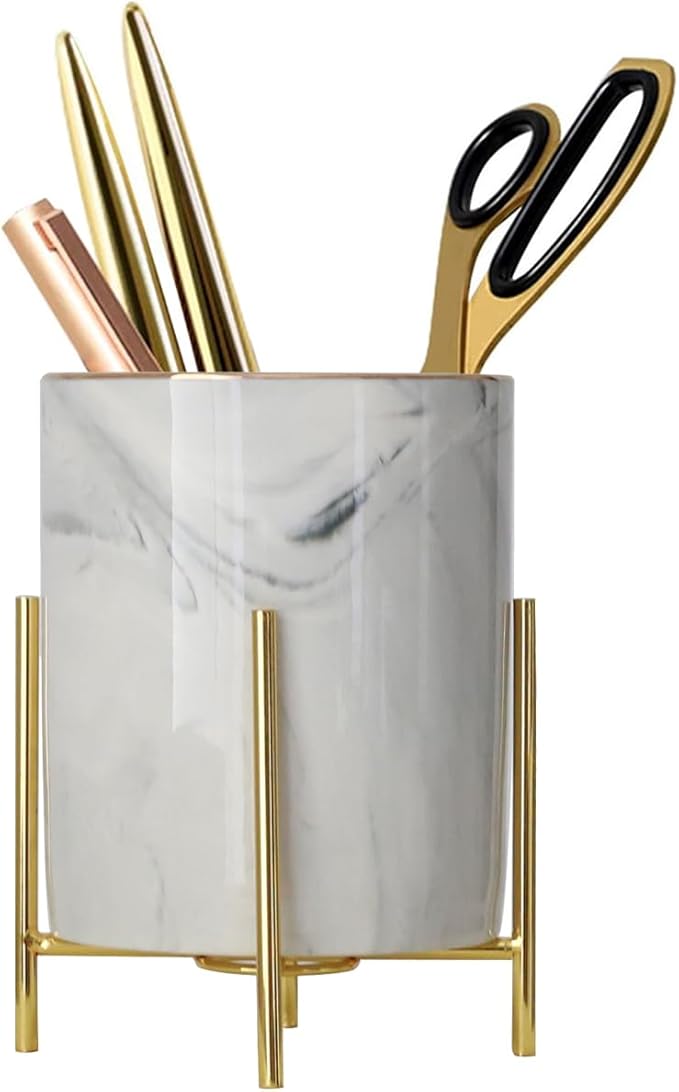 Pen Holder for Desk Cute &Home and Office Decor for Makeup Brush Holder Cup, Stationery Holder, School