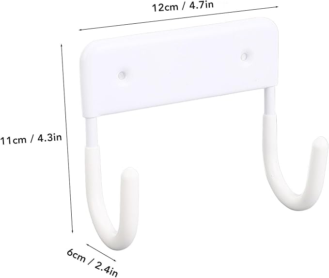 Ironing Board Holder Wall Mount, Iron Metal Ironing Board Hanger, Space Saving Iron Board Hook Wall Mount for Laundry Room Organization and Storage (Milky White)
