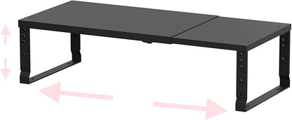 Adjustable Metal Shelving Unit, Stackable & Expendable Storage Rack for Home/Office/Kitchen, Space-Saving，Sturdy&Durable，Easy Assembly（1PACK/Medium/Black