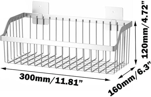 Stainless Steel Hanging Wire Basket Organizer - L 13.78Inch for Cabinet Pantry, Kitchen, Bathroom Storage