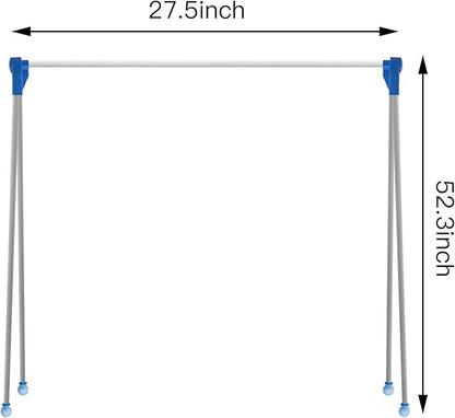 Foldable Telescopic Drying Rack, Adjustable Stainless Steel Clothes Hanger, Portable Laundry Rack for Indoor & Travel Use