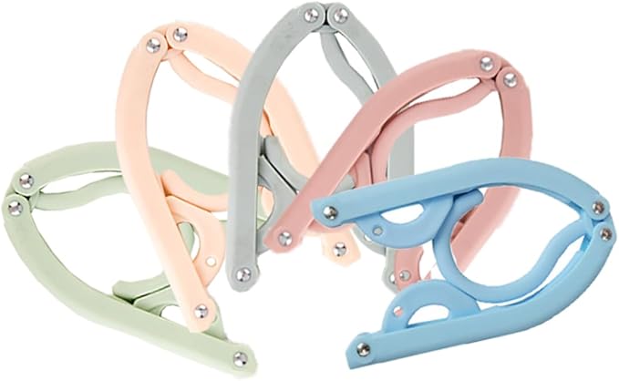 10Pcs Travel Hangers for Cruise Foldable Hangers - Portable Folding Clothes Hangers Travel Accessories Foldable Clothes Drying Rack Cruise Essentials 5colors