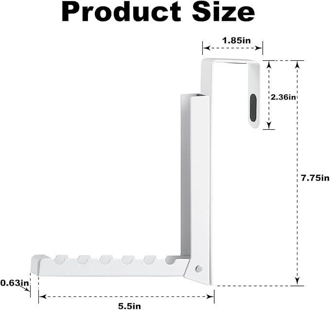 YAZYBHA 2 Pack Over The Door Hooks Hanger for Clothes, Foldable Over The Door Drying Rack for Laundry, Overdoor Hanger Hook with 6 Groves for Towel, Coat, White