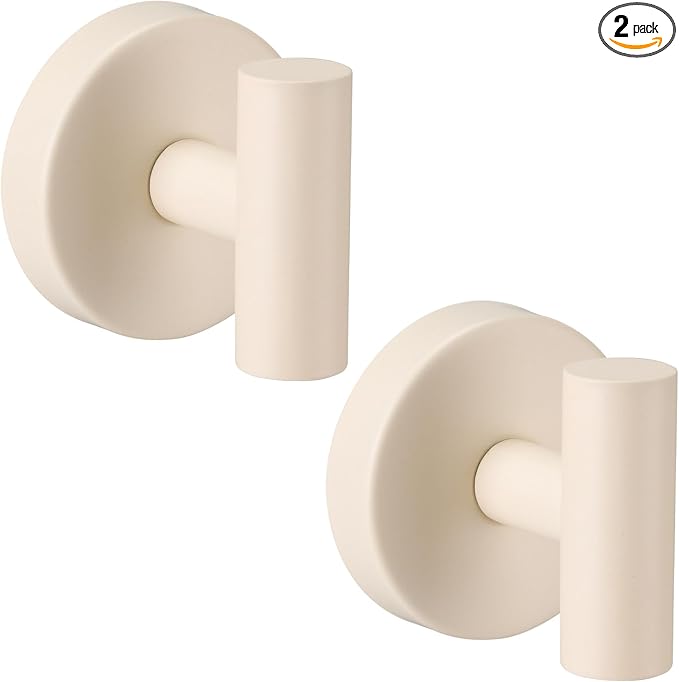 warlve Heavy Duty Reusable Suction Cup Hooks for Shower - No Drill Bathroom/Glass/Mirror/Tiles & Metal Surfaces,and Smooth Non-Porous Surfaces for Towels, Robes, Loofahs (2, Milk White)