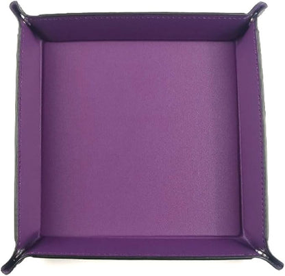 siduater Valet Tray Desktop Storage Organizer – Vegan Leather Catchall Tray Bedside Vanity Tray Nightstand Caddy Holder for Remote Controller, Watch, Keys, Phone, Wallet, Coin, Jewelry, Purple