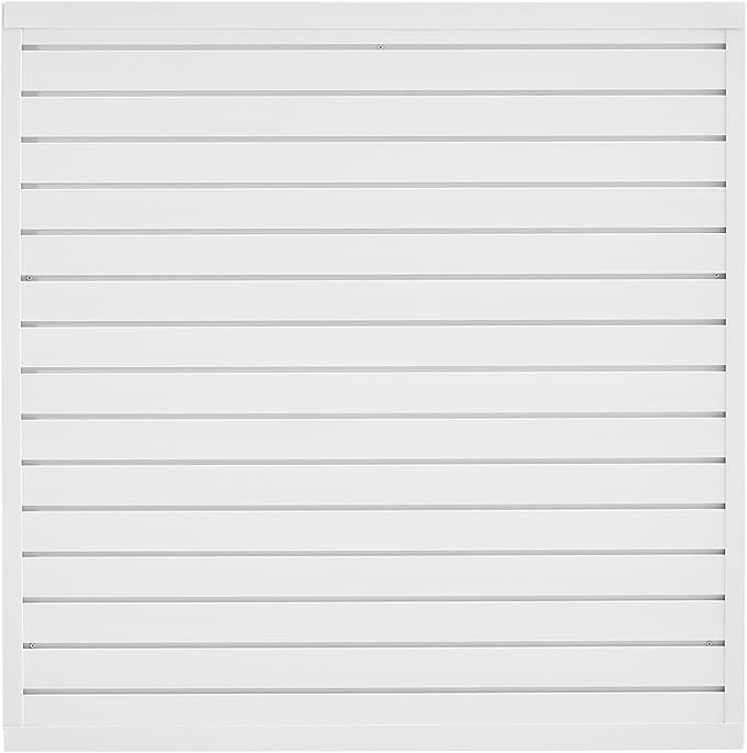 VEVOR Slat Wall Paneling, 4 x 4 ft, PVC Garage Slatwall with Modular Design, White Slat Wall Easy-to-Install Adjustable Slatwall Panel with Coupling Structure & DIY Cutting, Fits for Storage & Display