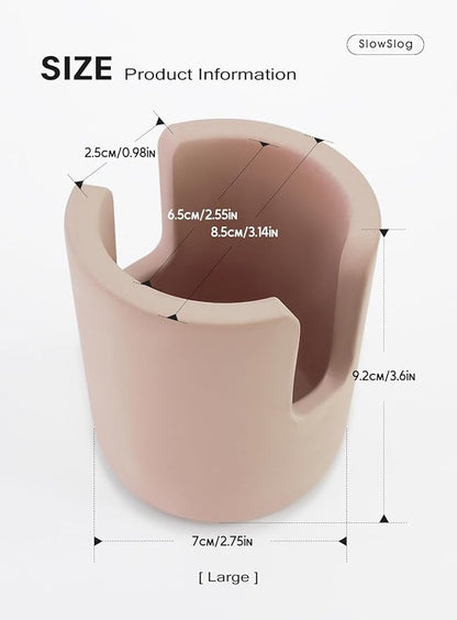 Slow Slog Stone Sponge Holder for Countertop Organizer, Quick Dry Diatomite Sponge Holder, Diatomaceous Earth Sponge Caddy, Absorbent Face Sponge Stand, Large Brown