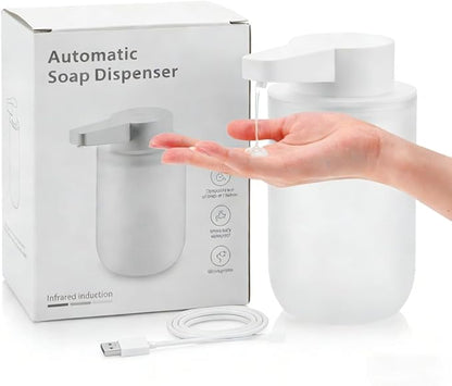 Automatic Liquid Soap Dispenser, Touchless Sensor, ABS Plastic, Type-C Rechargeable, 300ml Capacity for Bathroom & Kitchen