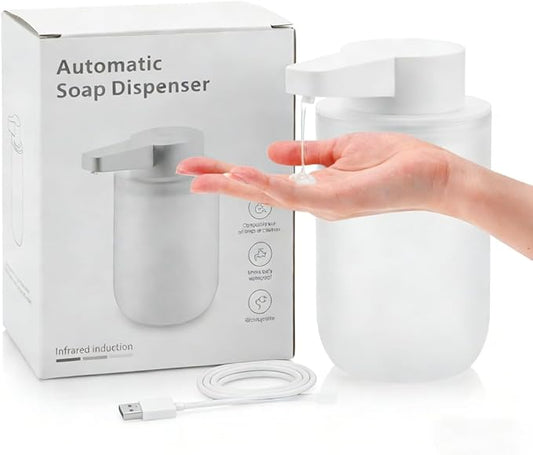 Automatic Liquid Soap Dispenser, Touchless Sensor, ABS Plastic, Type-C Rechargeable, 300ml Capacity for Bathroom & Kitchen