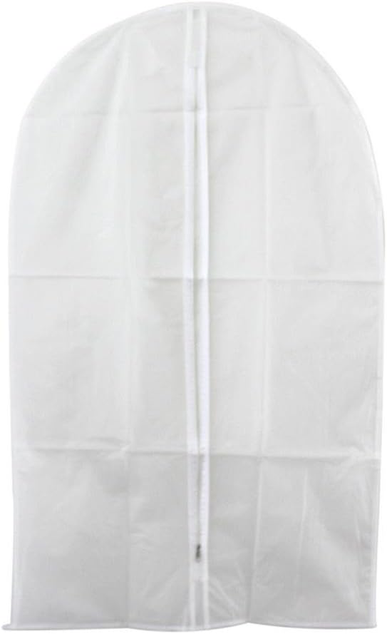 Bringsine Hanging Garment Bag Lightweight Clear Full Zipper Suit PEVA Dust Cover for Closet Clothes Storage See-Through Travel Organizer Dress Pack of 5 (60x100CM)