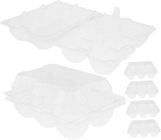 6pcs Goose Egg Packaging Box Egg Storage Bin Half Dozen Cartons Easter Cartons Fresh s Pulp Container Pulp Flat Refrigerator Organizer Pvc Transparent